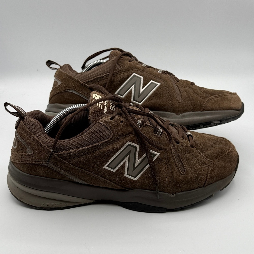 New Balance 608 Training Shoes Mens 10.5 2E WIDE Brown Suede ABZORB Sneakers